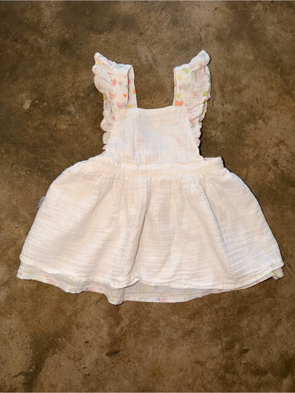 Nola Tawk Organic Cotton Heart Dress 3T/4T Ruffle Sundress - Picture 4 of 7